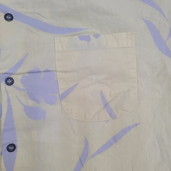 Vintage Sing-Sing Floral Button-Up Shirt XL Baggy Yellow Aloha Hawaiian USA Made - Picture 3 of 13